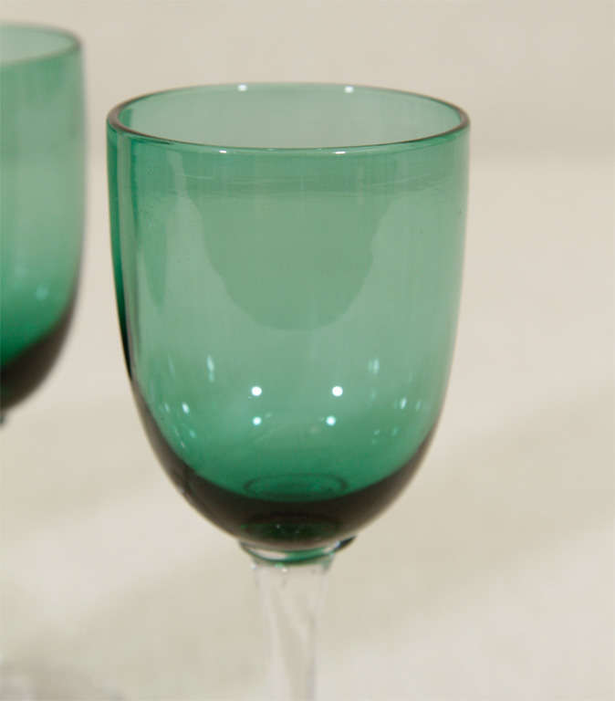 Set of 4 Victorian Sherry Glasses, England, Late 19th Century 2